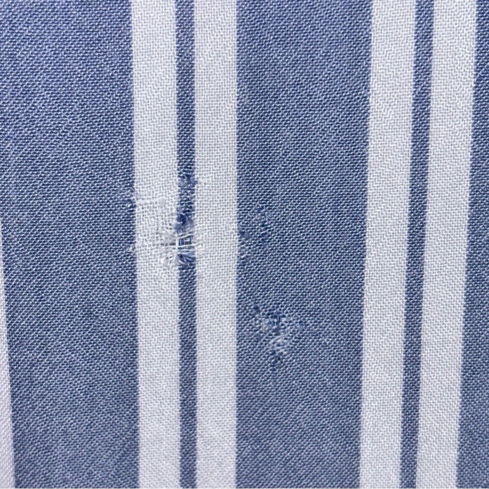 2/$30 Max Studio Sleepwear Women’s XL Blue White Striped Shirt Dress Buttons - Picture 9 of 10